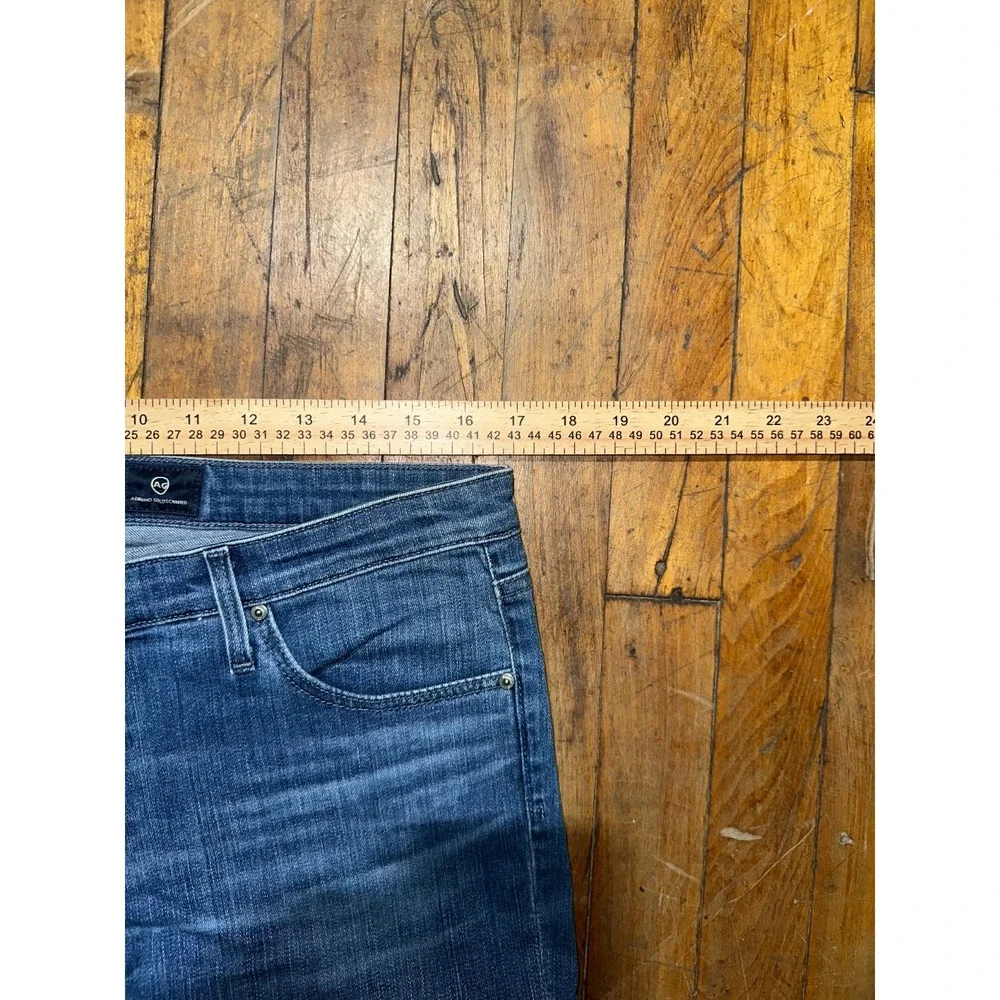 AG Adriano Goldschmied Jeans Men's 32R‎ Blue Denim Stilt Cigarette Leg Preppy
